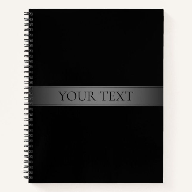 Simple Elegant Gradient Stripe Editable Colour Notebook (Front)