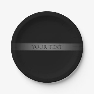 Simple Elegant Gradient Stripe Editable Colour Paper Plate