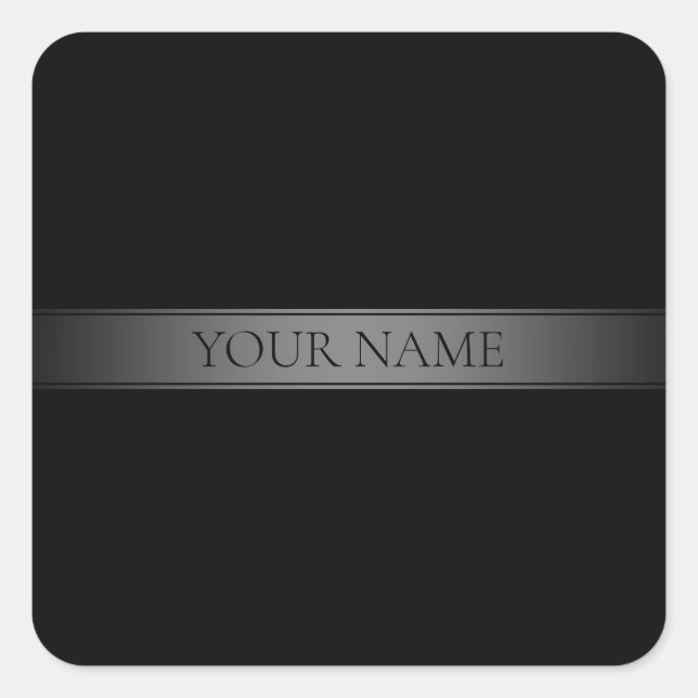 Simple Elegant Gradient Stripe Editable Colour Square Sticker (Front)