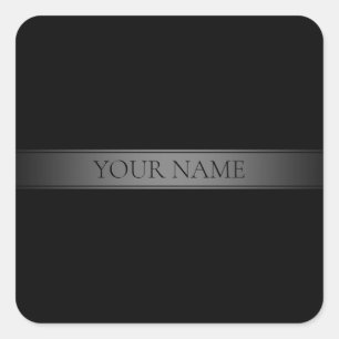 Simple Elegant Gradient Stripe Editable Colour Square Sticker