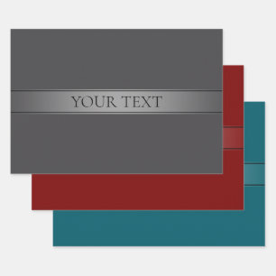 Simple Elegant Gradient Stripe Editable Colour Wrapping Paper Sheet