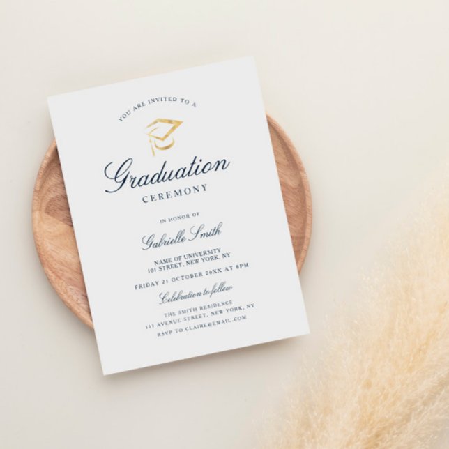 simple elegant graduation ceremony invitation (Creator Uploaded)