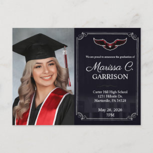 Simple Elegant Graduation Photo Invitation