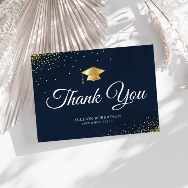 simple elegant graduation thank you postcard (Creator Uploaded)