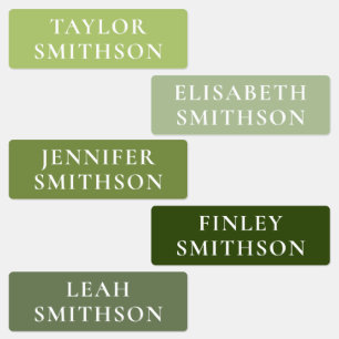Simple Elegant Green Minimal Add Your Name School