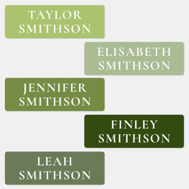  Simple Elegant Green Minimal Add Your Name School (Group)