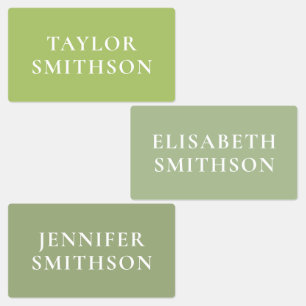 Simple Elegant Green Minimal Add Your Name School