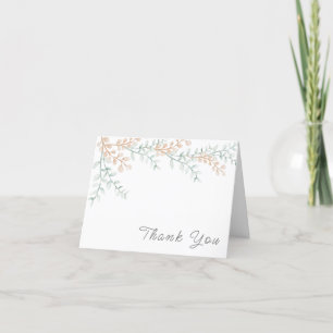 Simple Elegant Greenery Eucalyptus Baby Shower Thank You Card