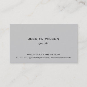 Simple, elegant grey business cards. business card