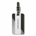 Simple Elegant Grey FAUX Silver Luggage Tag