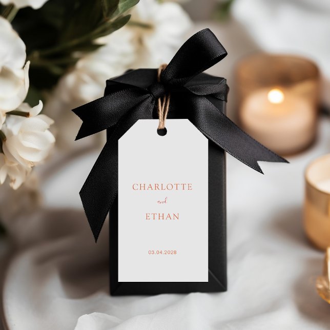 Simple, elegant, grey, wedding gift tags (Creator Uploaded)
