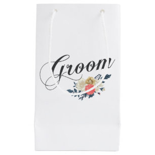 Simple & Elegant Groom Floral   Gift Bag