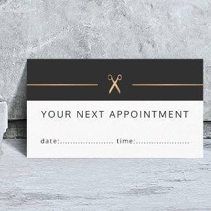 Simple Elegant Hair Stylist Appointment Card