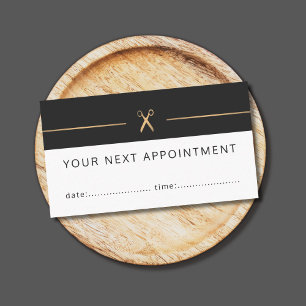 Simple Elegant Hair Stylist Appointment Card