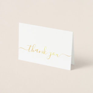 Simple Elegant Handwriting Minimalist Gold Swash Foil Card