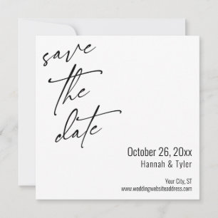 Simple Elegant Handwriting Script Typography Save The Date