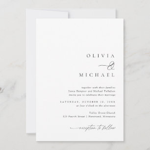 Simple Elegant Handwriting Wedding Invitation