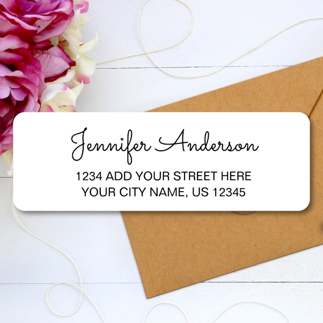 Simple Elegant Handwritten Script Return Address Label (Creator Uploaded)