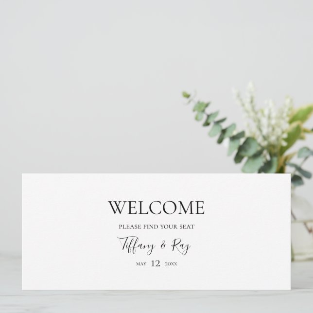 Simple Elegant Hanging Seating Chart Header (Standing Front)