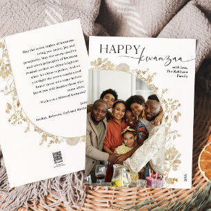 Simple Elegant Happy Kwanzaa  Holiday Card