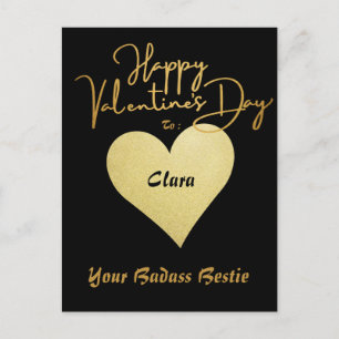 Simple Elegant Happy Valentines Day, Sweet Friends Postcard