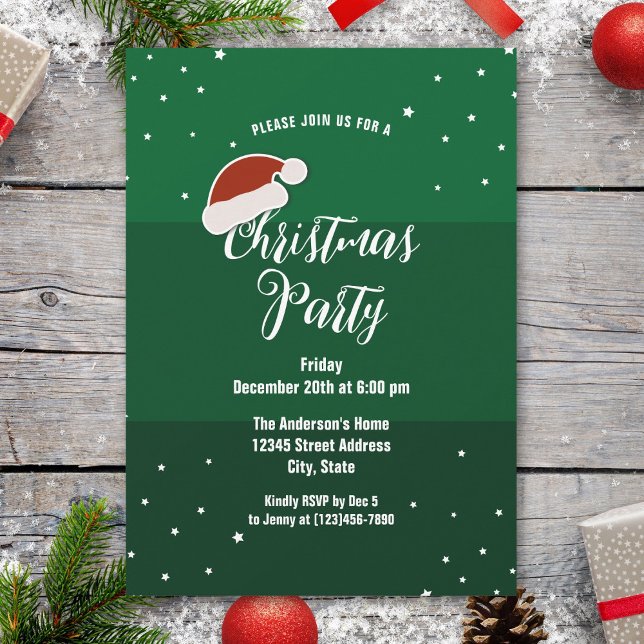 Simple Elegant Holiday Christmas Party Invitation (Creator Uploaded)