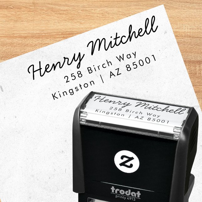 Simple Elegant Home Address Self-Inking Stamp (Creator Uploaded)