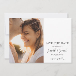 Simple Elegant Horizontal Photo Save the Date