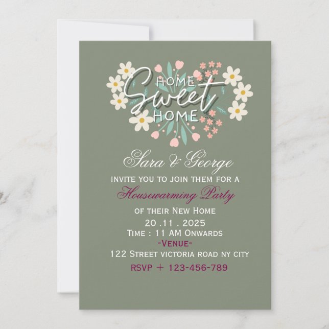 Simple & Elegant Housewarming Invitation (Front)