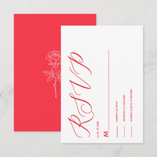 simple elegant juice red classic rsvp CARD