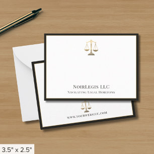 Simple Elegant Justice Scale Legal Card