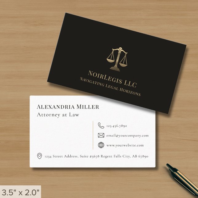 Simple Elegant Law Firm Business Card (Creator Uploaded)