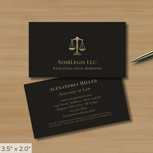 Simple Elegant Law Firm Business Card (Creator Uploaded)