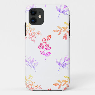 Simple elegant leaf iphone cases