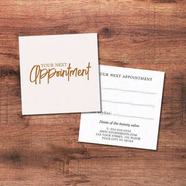 Simple Elegant Light Pastel Beauty Salon Appointment Card (Creator Uploaded)