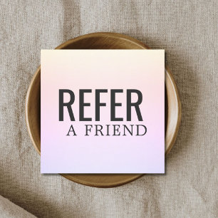 Simple Elegant Light Pastel Referral Card