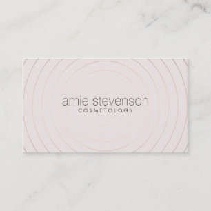 Simple Elegant Light Pink Beauty Consultant Business Card