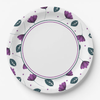 Simple Elegant Lilac Flowers Paper Plate