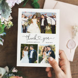 Simple Elegant Love Heart Script 4 Wedding Photo Thank You Card<br><div class="desc">Simple Elegant Love Heart Script 4 Wedding Photo Thank You Card. For further customisation,  please click the "customise further" link and use our design tool to modify this template.</div>