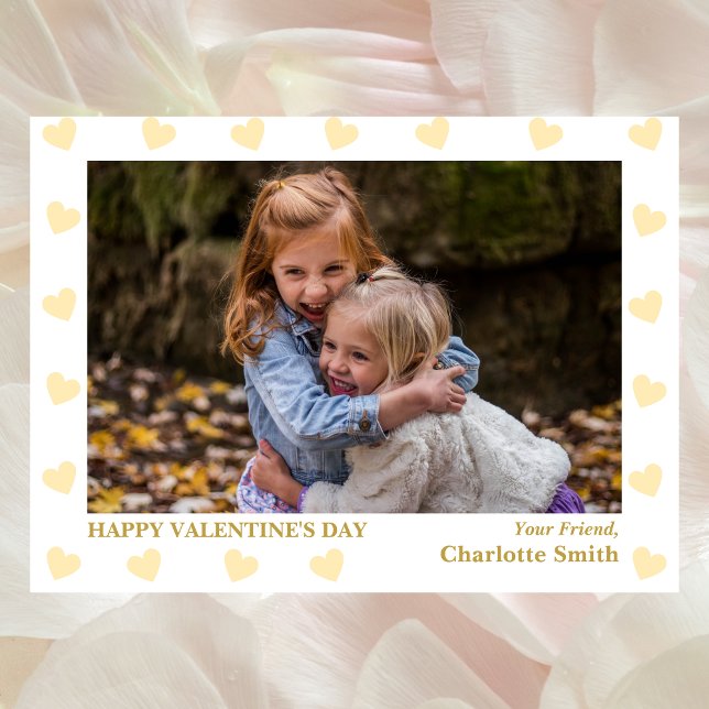 Simple Elegant Love photo classroom valentines  Holiday Card (Creator Uploaded)