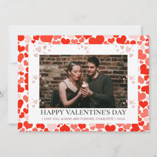Simple Elegant Love valentine's day couple photo Holiday Card