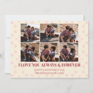 Simple Elegant Love valentine's day couple photo Holiday Card