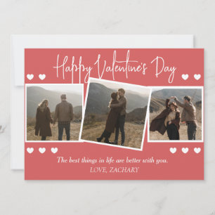 Simple Elegant Love valentine's day couple photo Holiday Card