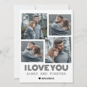 Simple Elegant Love valentine's day couple photo Holiday Card