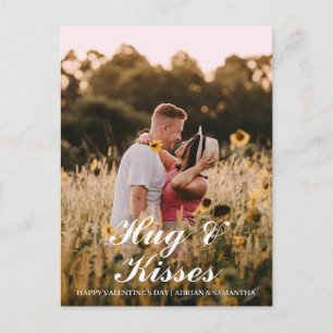 Simple Elegant Love valentine's day couple photo Holiday Postcard