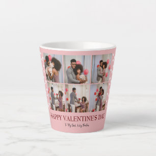 Simple Elegant Love valentine's day Couple photo Latte Mug