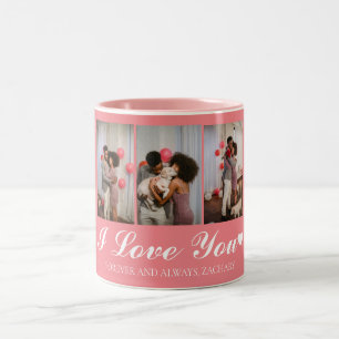 Simple Elegant Love valentines day couple photo Two-Tone Coffee Mug