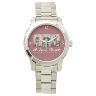 Simple Elegant Love valentines day couple photo Watch