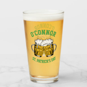 Simple Elegant lucky Shamrock St Patricks Day  Glass