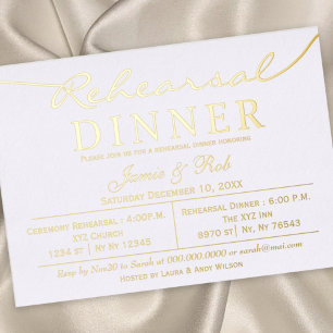 Simple Elegant Luxe White Gold Rehearsal Dinner 